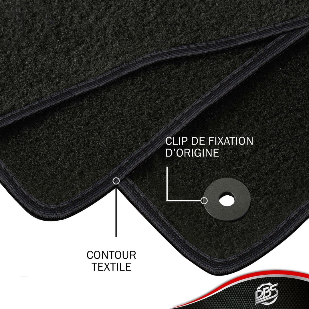 DBS Autofussmatte - nach Mass - 4-teilig - schwarzer Nadelfilz 600g/m² - Sortiment One - 1766265 1 |