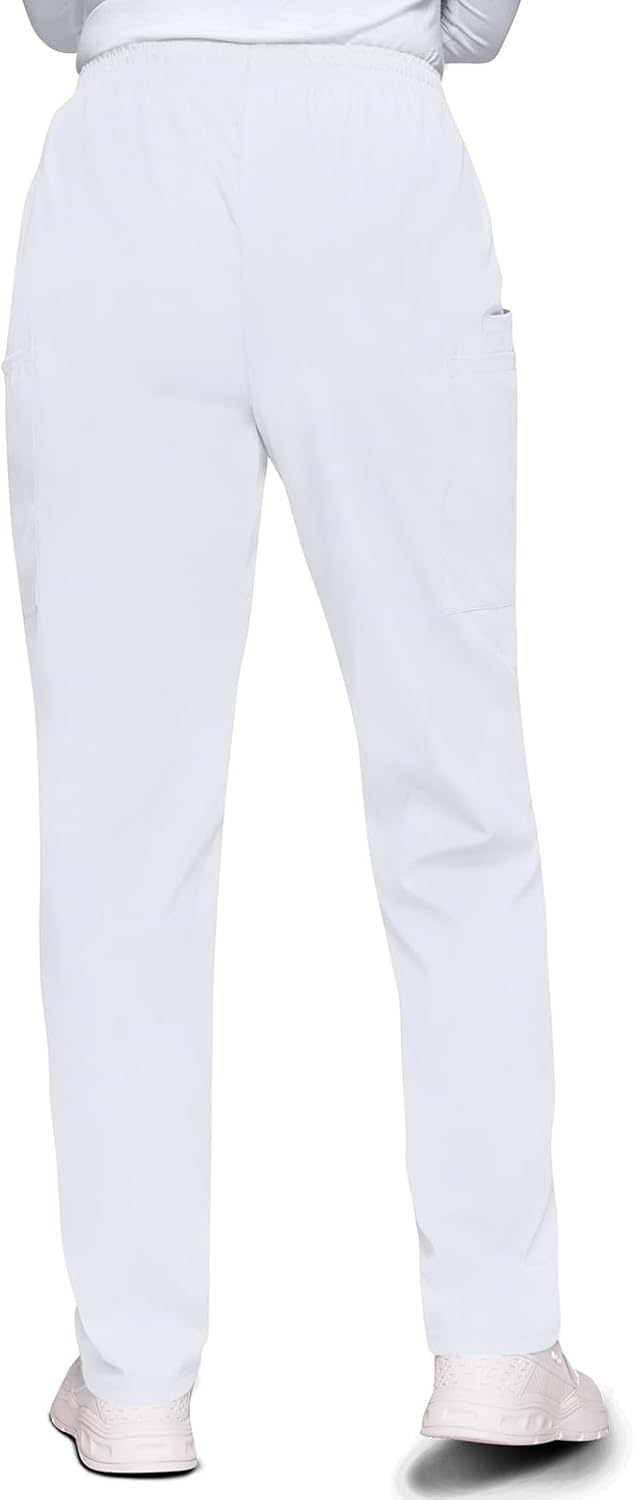 Cherokee Damen Workwear Cargo-Hose mit elastischer Taille Klassisch, XS Weiß