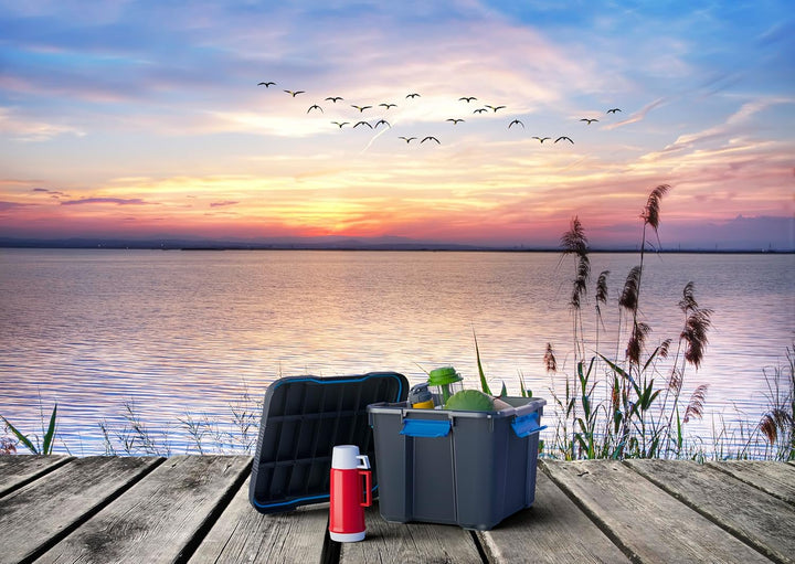 Kis Aufbewahrungsbox Scuba Box 43 Liter in schwarz-blau, Plastik, 59.5x39x34 cm