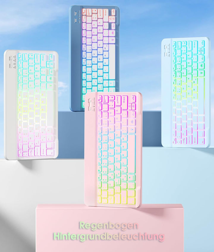 Vobafe Hülle mit Tastatur für iPad A16 11 Generation 2025/10 Gen 2022 10.9 Zoll, Air 11 Zoll M3/M2,