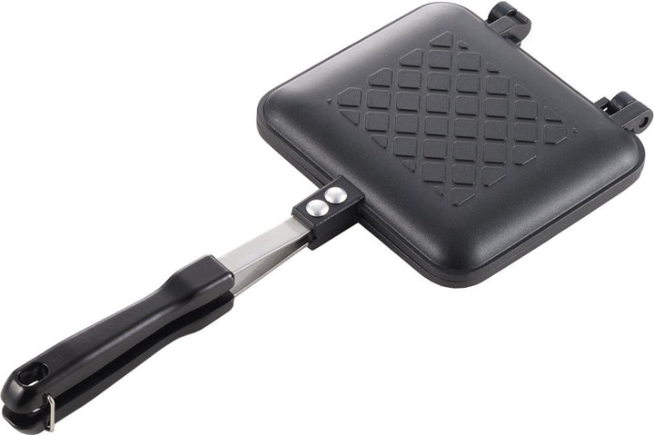 Yoshikawa SJ2408 Hot Sandwich Maker, knusprig gegrillt, einzeln, fluorbehandelt, für Gasherde, schwa