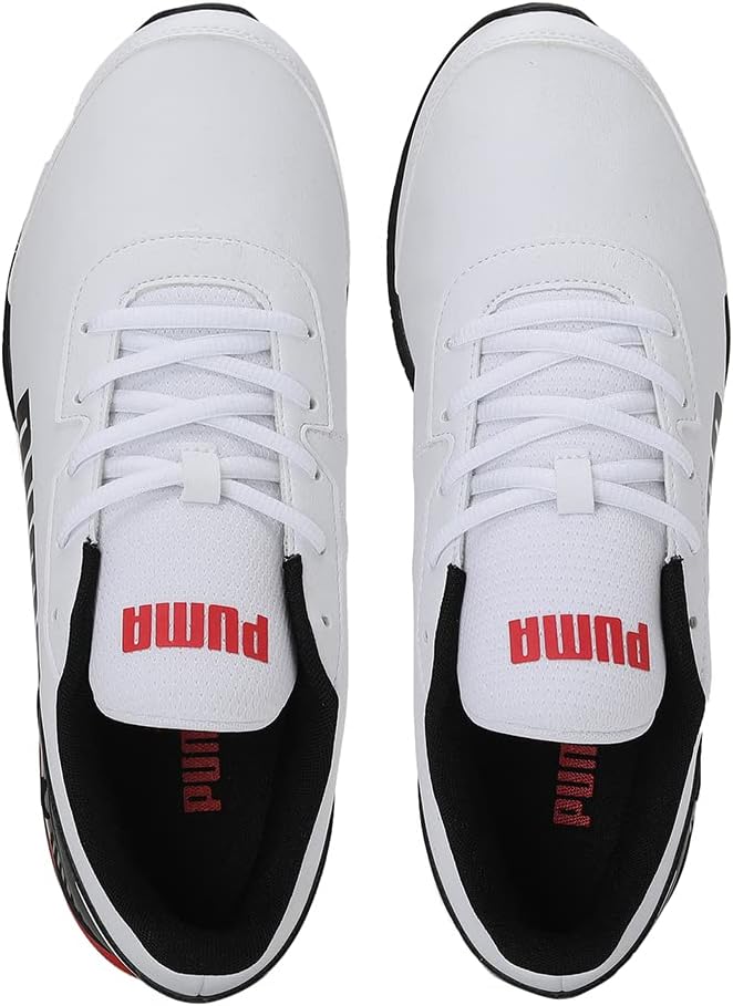 PUMA Herren Equate Sl Strassen-Laufschuh 41 EU Puma White Puma Black High Risk Red, 41 EU Puma White