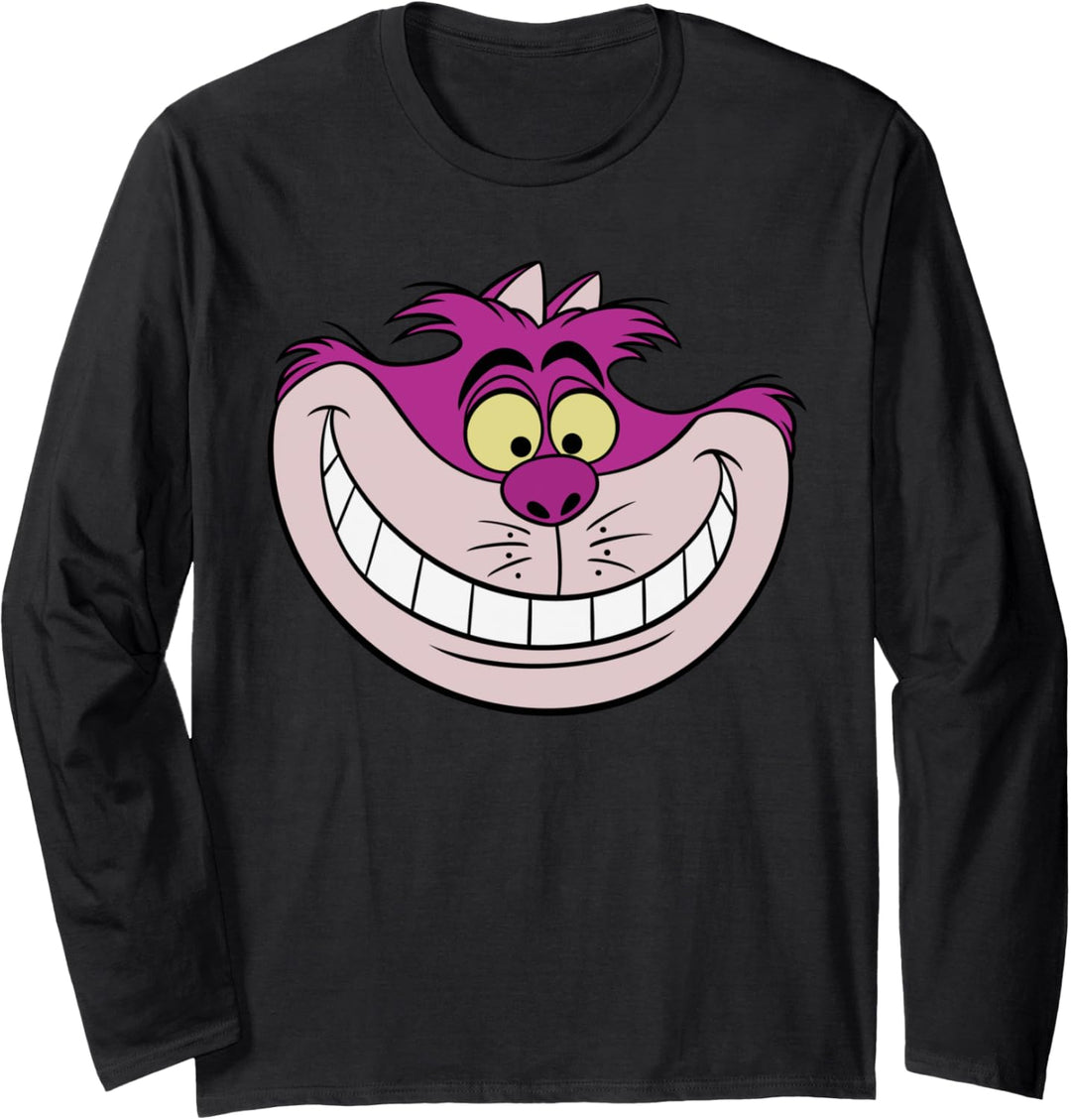 Disney Alice in Wonderland Cheshire Cat Grin Langarmshirt