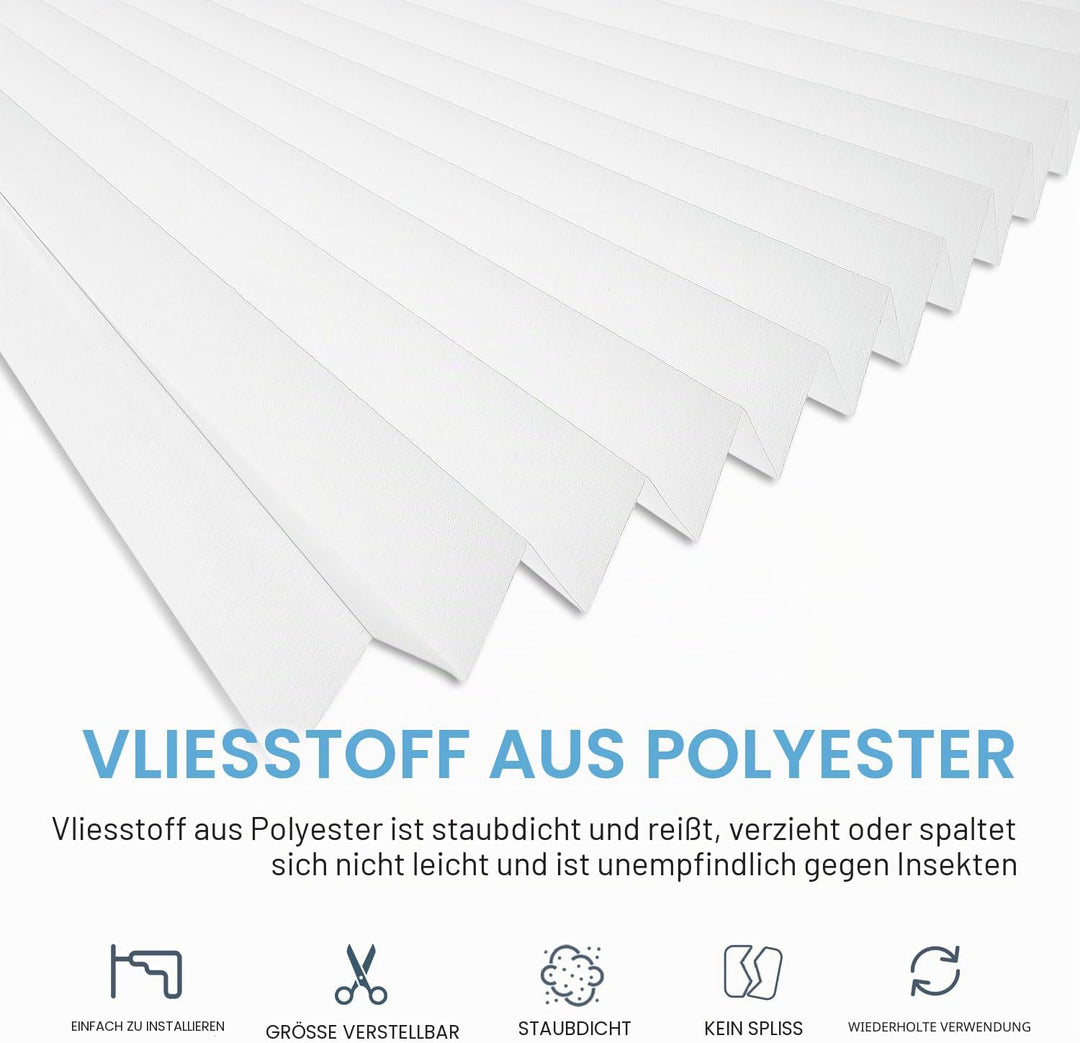 Bogenfenster-Plissee-Jalousien für halbrunde Bogenfenster, einfach zu schneiden und zu installieren,