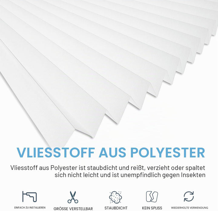 Bogenfenster-Plissee-Jalousien für halbrunde Bogenfenster, einfach zu schneiden und zu installieren,