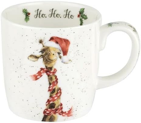 Royal Worcester Wrendale entwirft Weihnachten 0,3 Liter Becher Set mit 4 Tassen Fuchs Meerschweinche
