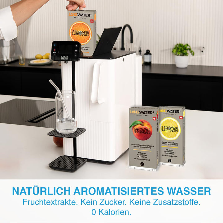 LANGWATER Auftisch Osmoseanlage mit Anpassbarer Mineralisierung & Heisswasserspender - Umkehrosmosea
