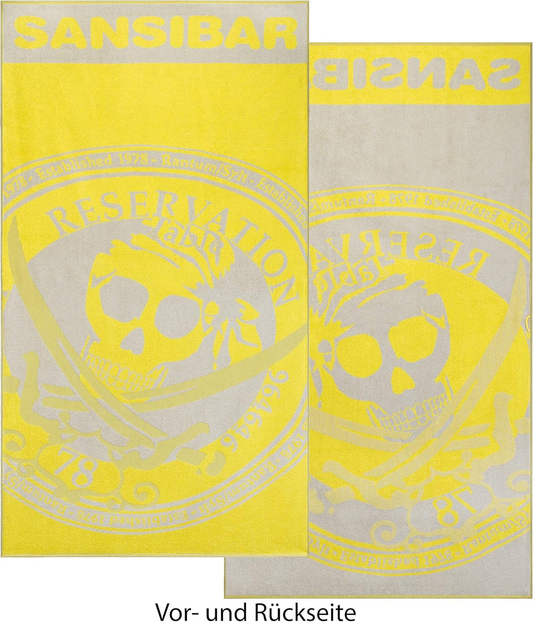 Sansibar Badetuch Reservation Strandtuch Saunatuch Zweifarbig Prägedruck Design 100% Baumwolle ca.10