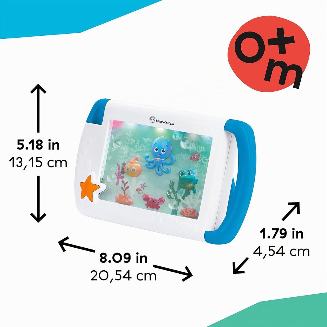 Baby Einstein On-the-Go Sea Dreams Soother, tragbares Baby-Tablet-Spielzeug mit Musik und Lichtern,