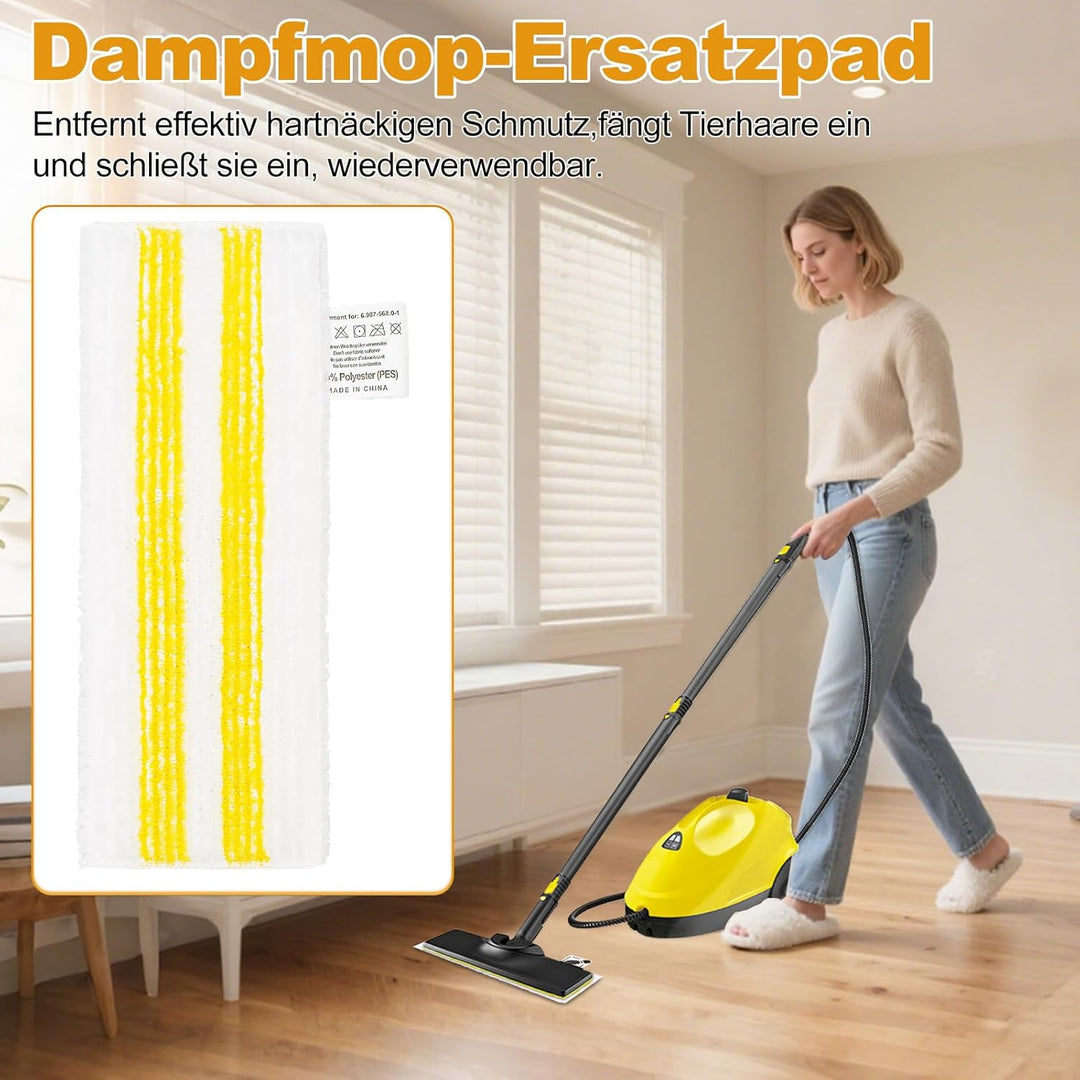 5 Mikrofaser-Tuchset Kompatibel für Kärcher Dampfreiniger Universal Bodentuchset EasyFix SC 2, SC 3,
