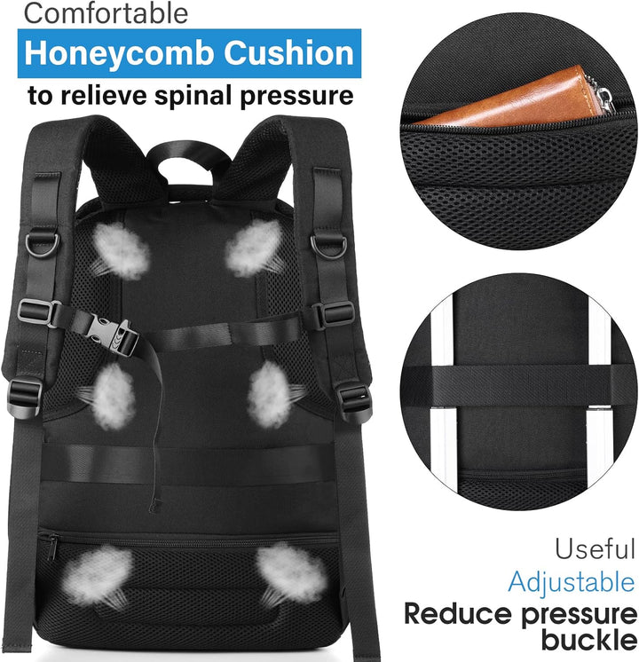 Schulrucksack Jungen Mädchen Teenager, Rucksack Herren Damen Daypacks für 15.6 Zoll Laptop Rucksack