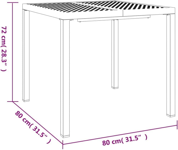 vidaXL Gartentisch, Garten Esstisch Mesh-Design, Terrassentisch Stahlgestell, Gartenmöbel Tisch, Mod