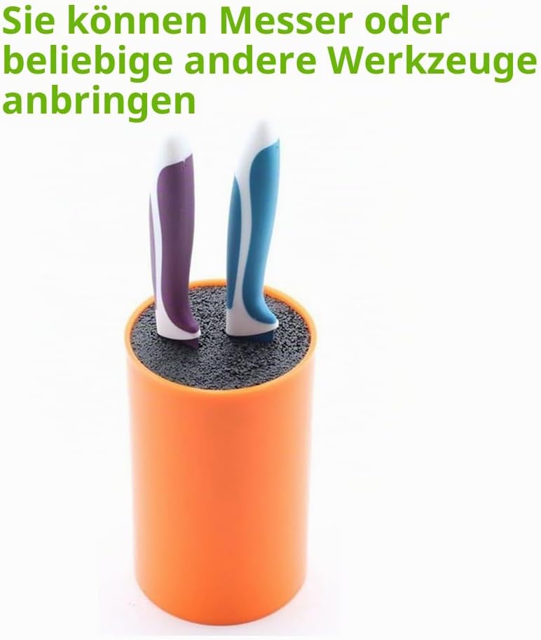 KeepingcooX Kleiner Messerblock Universal Messerhalter ohne Messer, praktische Aufbewahrung für vers