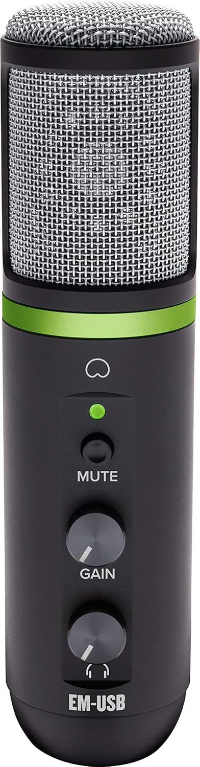 Mackie EM-USB Sprach-Mikrofon Kabelgebunden, Schwarz kompakt USB