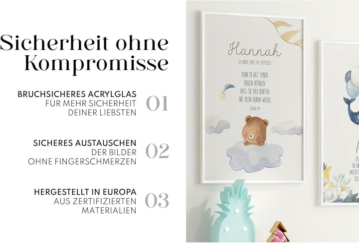 Artower® Bilderrahmen Weiss Metall Dünner Rahmen für DIN A2 42 x 59,4 cm | Posterrahmen Gross Collag