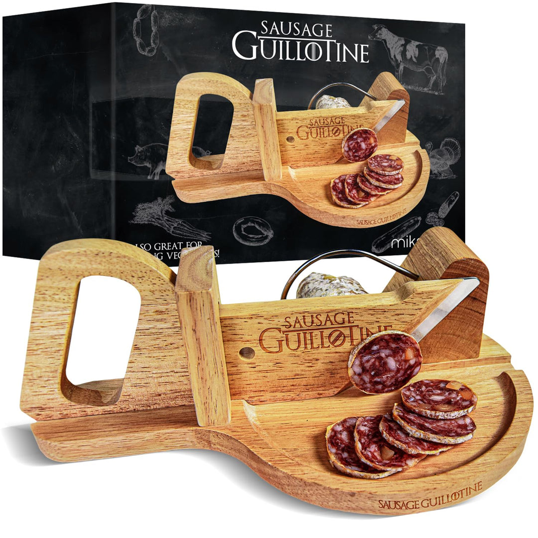 mikamax - Wurst Schneider Guillotine - Traditionelle Wurstschneidemaschine - Sausage Guillotine - 30