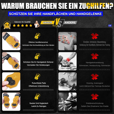 ABISIKER Zughilfe, Zughilfen für Bodybuilding Fitness Gewichtheben Kreuzheben Klimmzüge, Zughilfen K