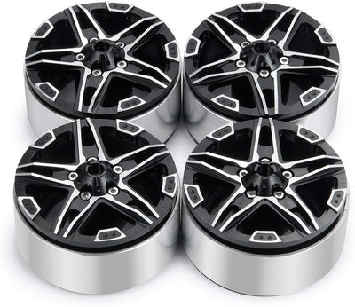 AXspeed 1.9" Beadlock Wheel Rims for Axial SCX10 D90 D110 CC01 1/10 RC Crawler Car, Pack of 4