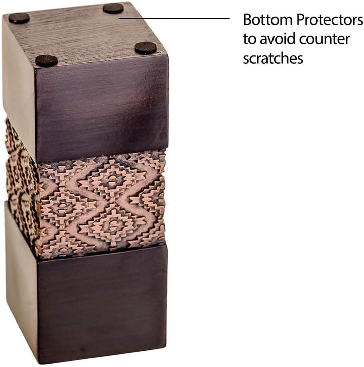 Teelichthalter, Tischdekoration, Geschenk-Set, 3 Stück, 5.1 x 5.1 cm x 8.1 cm, 11.9 cm, Tafelaufsätz