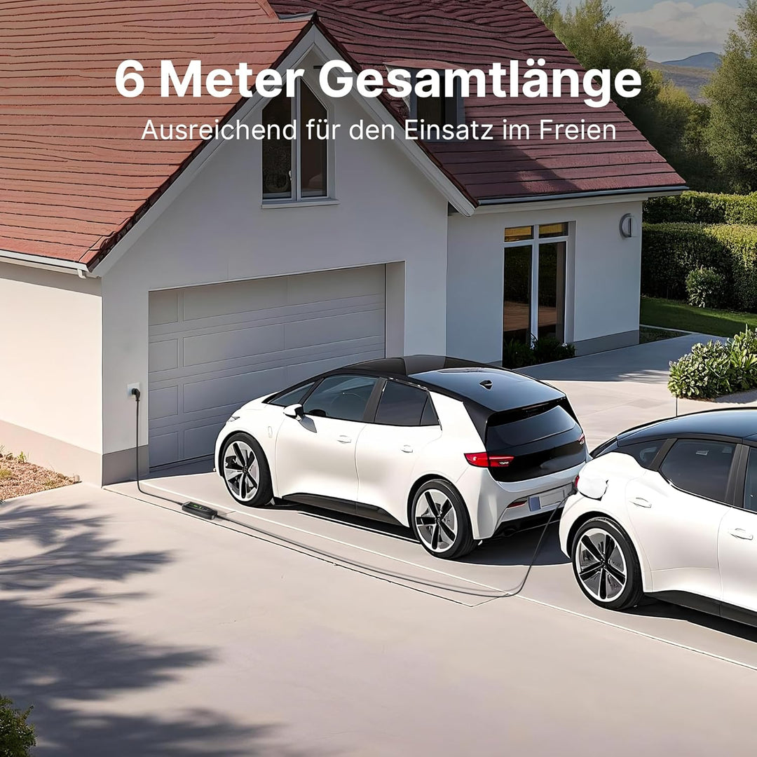 Teskee EV-Ladegerät Typ 2 Tragbare EV-Autos Heim-Ladestation Wallbox mit Anzeigeleuchte Tragetasche