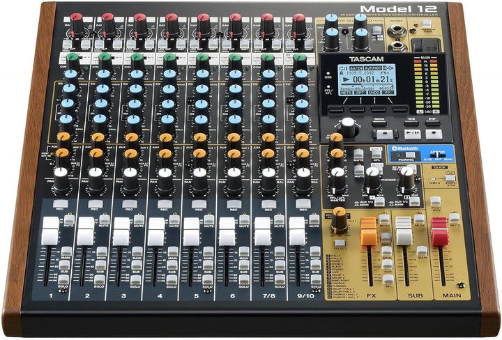 Tascam Model 12 - Mischer | Interface |  Recorder | Controller - 10-Kanal-Digital-Mischpult mit eing