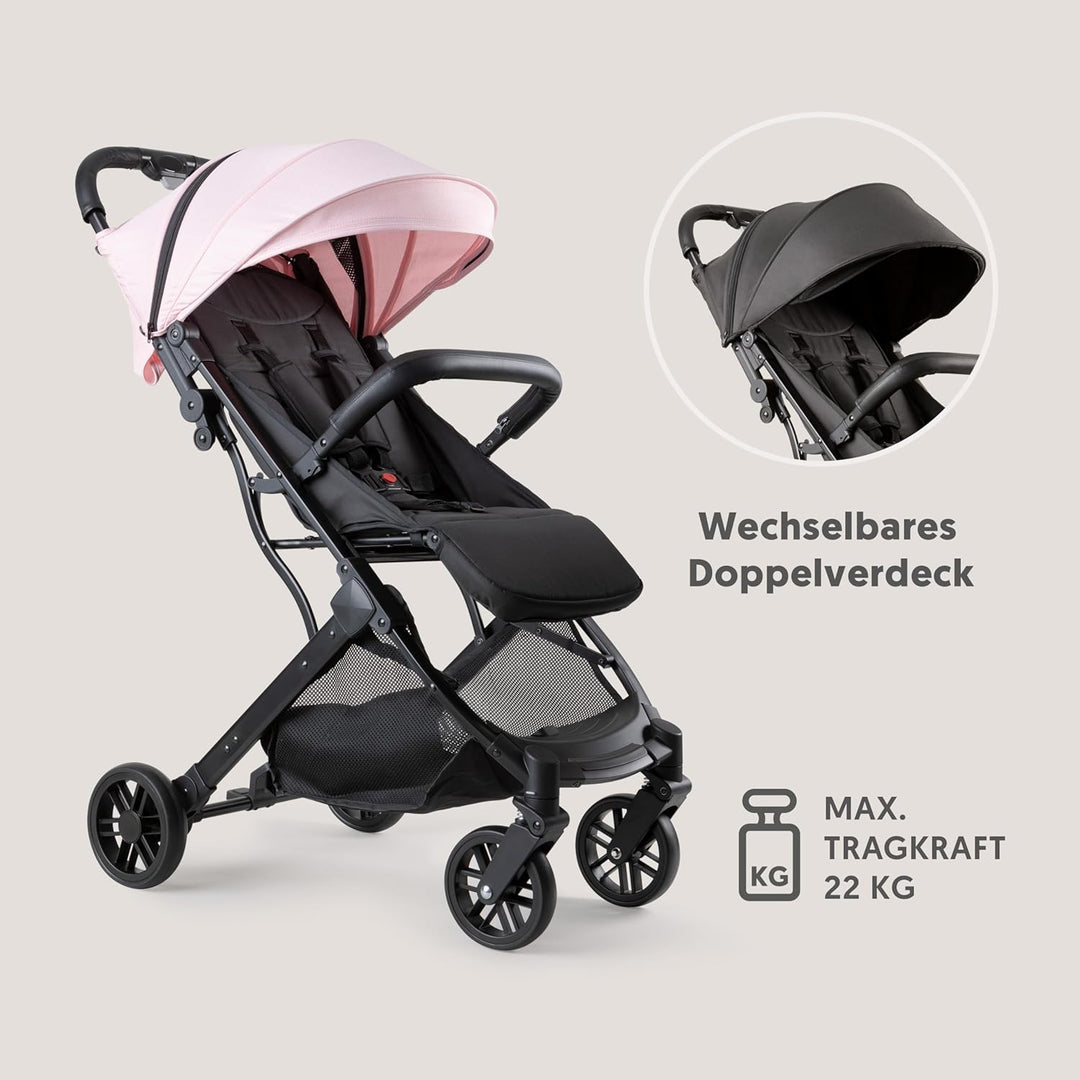 Interbaby Kinderwagen | Reisebuggy von der Geburt bis zu 48 Monaten oder 22 Kg | Quick Fold Button,