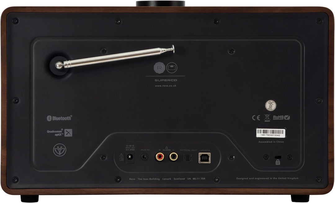 REVO SuperCD Internet-/DAB+ Digitalradio mit CD Player (40 Watt, Stereo Sound, CD-Player, Internet/D