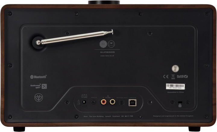 REVO SuperCD Internet-/DAB+ Digitalradio mit CD Player (40 Watt, Stereo Sound, CD-Player, Internet/D