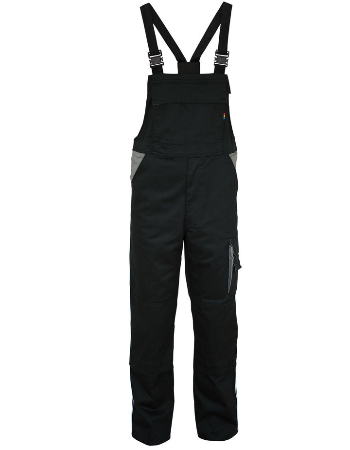 Carson Contrast Latzhose, 1 Stück, 46, schwarz/grau, CC726.SG 46 Schwarz/Grau, 46 Schwarz/Grau