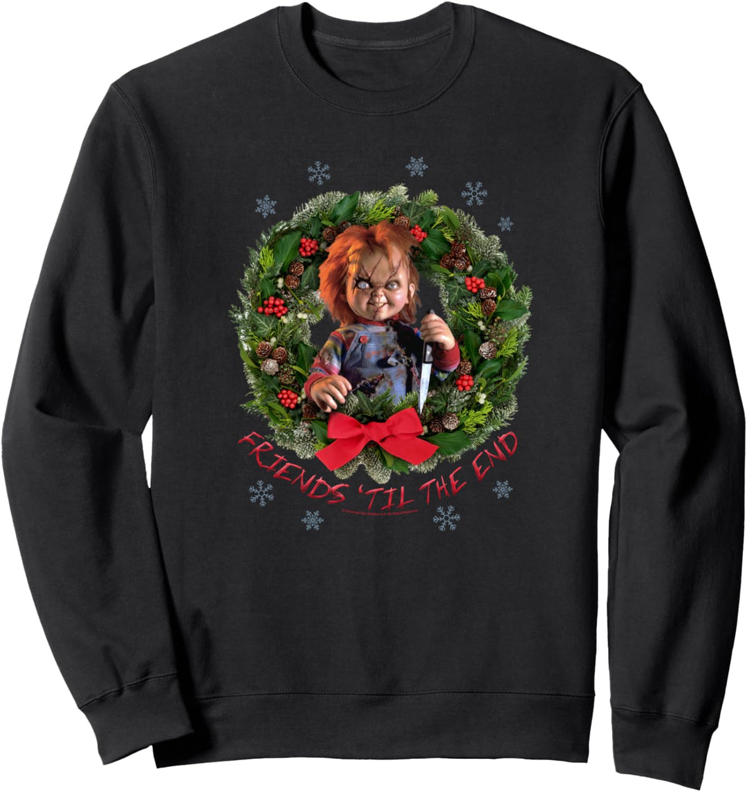 Chucky Weihnachtskranz Friends Til the End Sweatshirt
