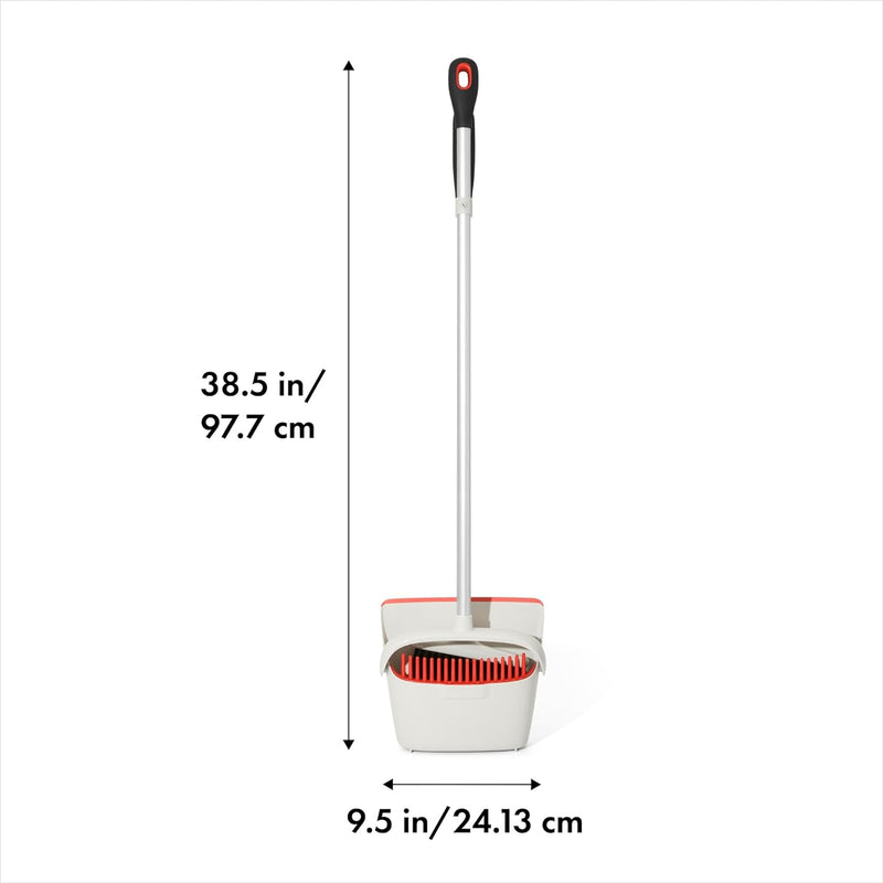 OXO Good 1335280 Grips Schaufel-und-Besen-Set mit langem Stiel für ein aufrechtes Fegen Set für aufr