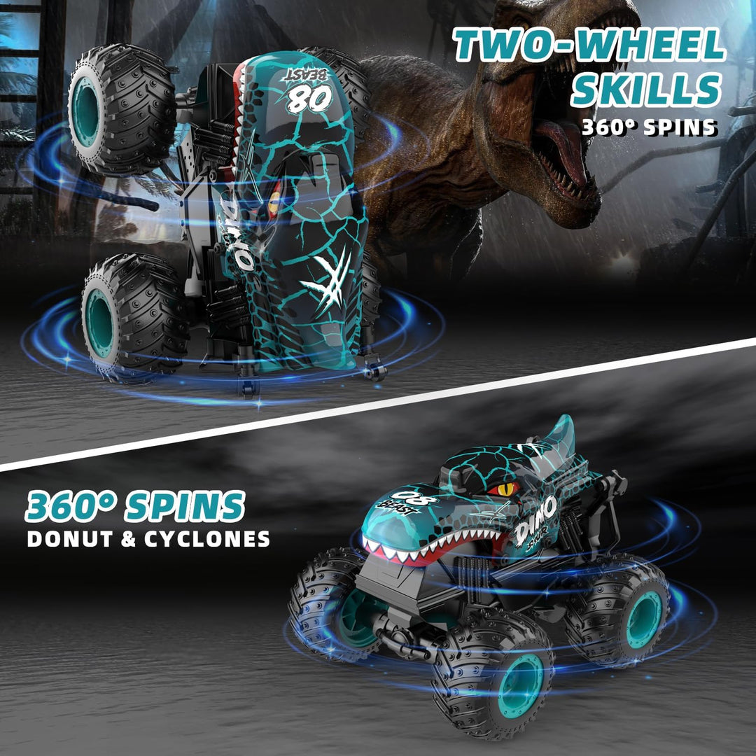 Monstertruck Ferngesteuert, 2,4GHz 20 km/h Ferngesteuertes Auto Dinosaurier ab 3 4 5 6 8 10 Jahre, 1