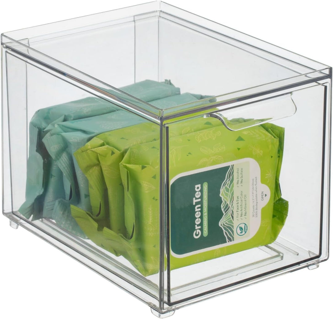 mDesign Kosmetikorganizer – stapelbare Schubladenbox aus Kunststoff – praktische Box zur Aufbewahrun