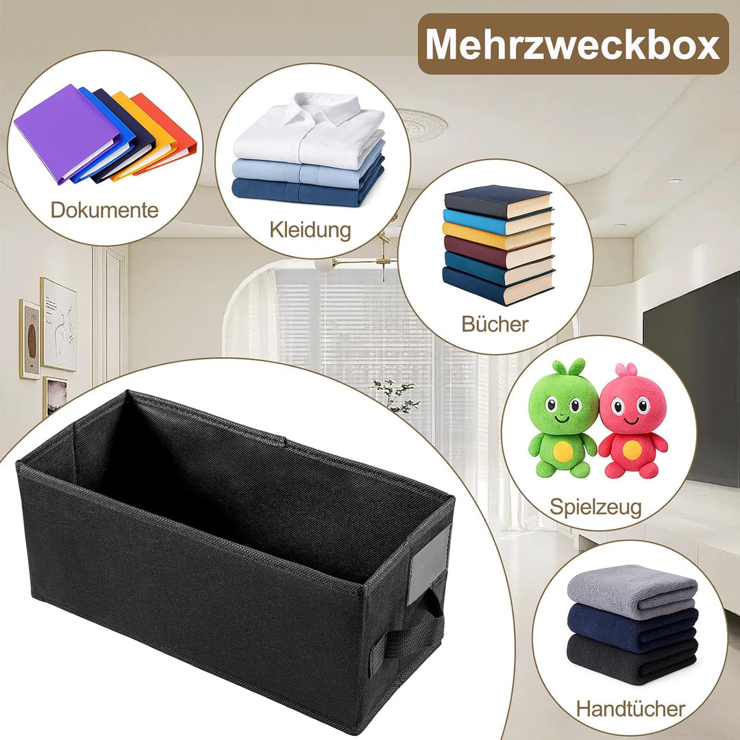 4er CD Aufbewahrungsbox Faltbare CD Behälter mit Deckel CD SammelboxEs bietet Platz für 30 komplette