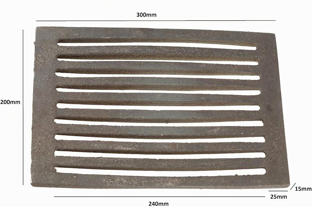 Gusseisen Kaminofen-Rost – Ersatz-Rost für Kamin, Ofen, Grill oder Küchenofen – Robuster Einsatz 300