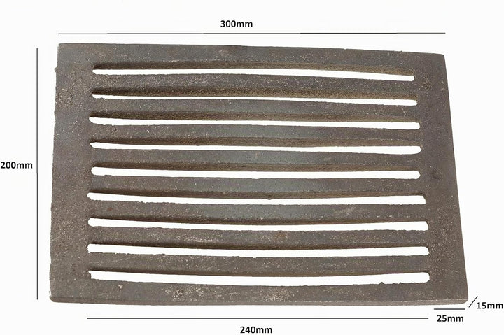 Gusseisen Kaminofen-Rost – Ersatz-Rost für Kamin, Ofen, Grill oder Küchenofen – Robuster Einsatz 300