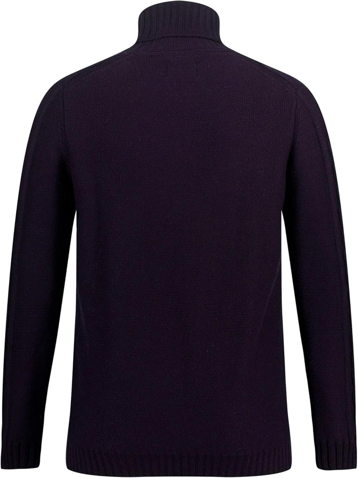 JP 1880 Herren Rollkragen, Wollmix, Vorne Zopfmuster Pullover 4XL Grosse Grössen Schwarze Johannissb