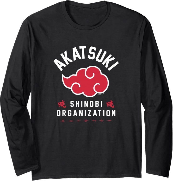 Naruto Shippuden Akatsuki Shinobi Organisation Langarmshirt