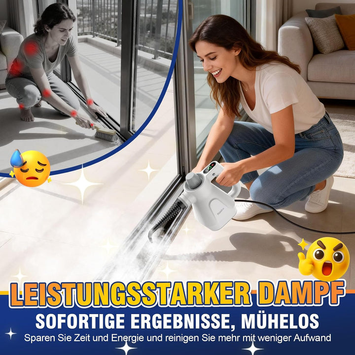 Dampfreiniger Handgerät mit Digitaldisplay, 1100 W | Heisser Dampf für die tägliche Reinigung • Weni