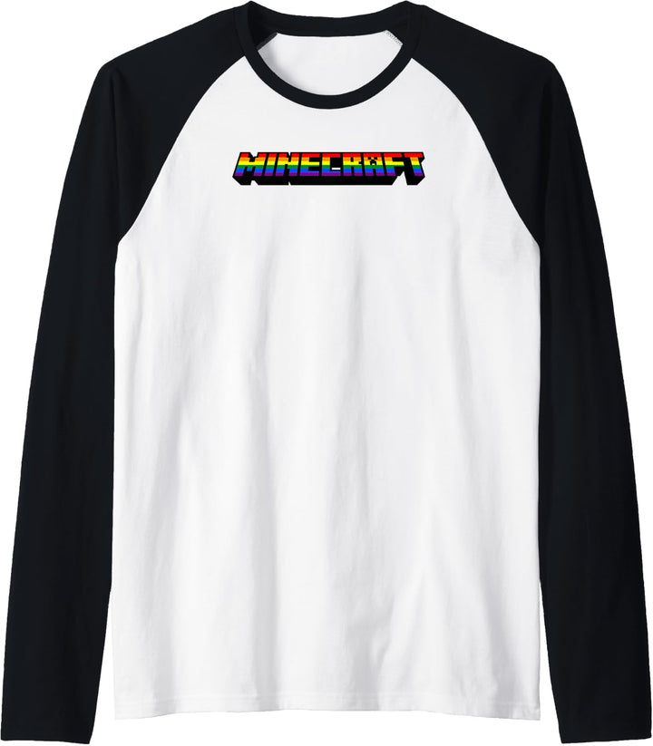 Minecraft Rainbow Logo Raglan