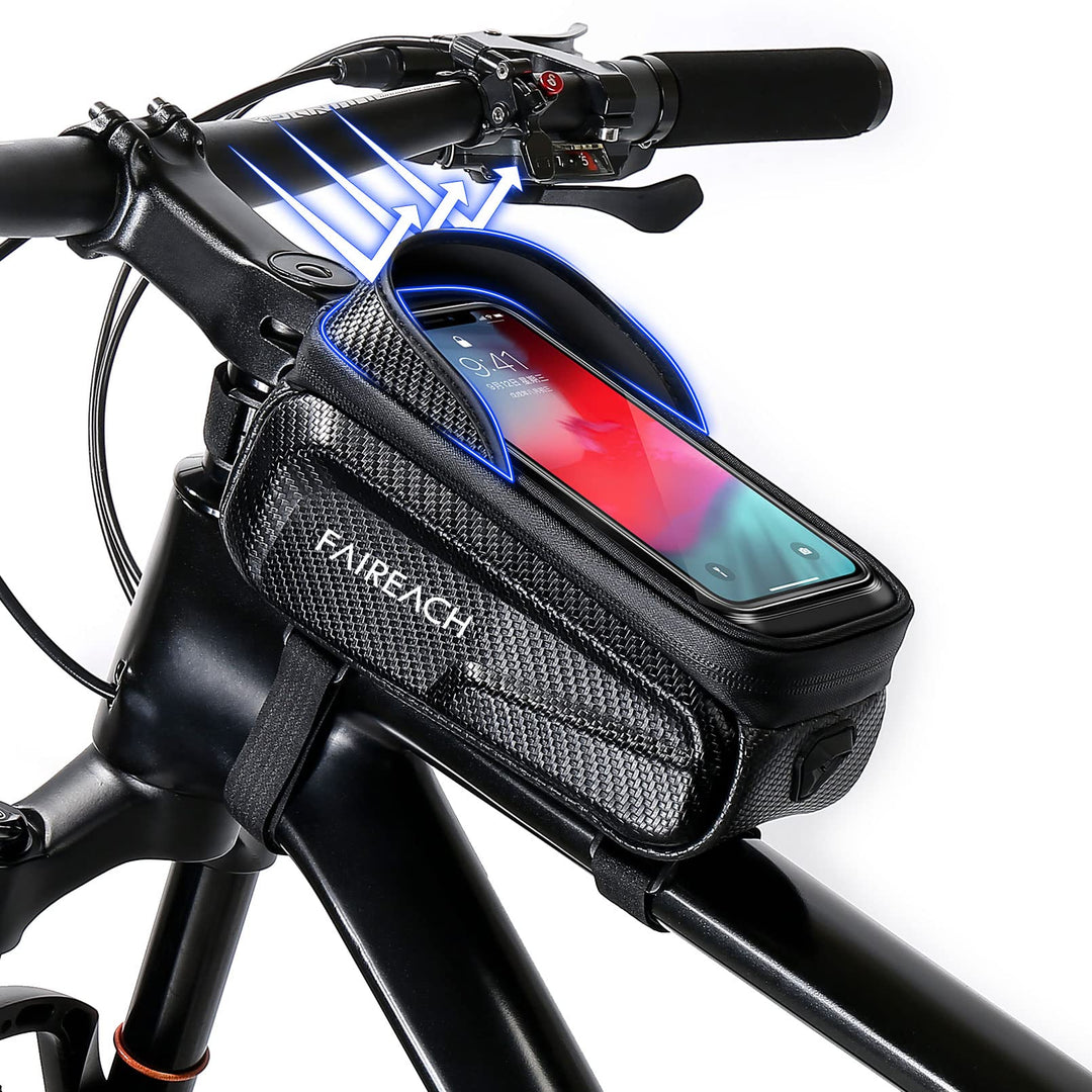 Fahrrad Rahmentasche Wasserabweisend, Rahmentasche Fahrrad mit TPU Sensitivem Touchscreen und Sonnen