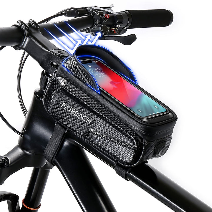 Fahrrad Rahmentasche Wasserabweisend, Rahmentasche Fahrrad mit TPU Sensitivem Touchscreen und Sonnen