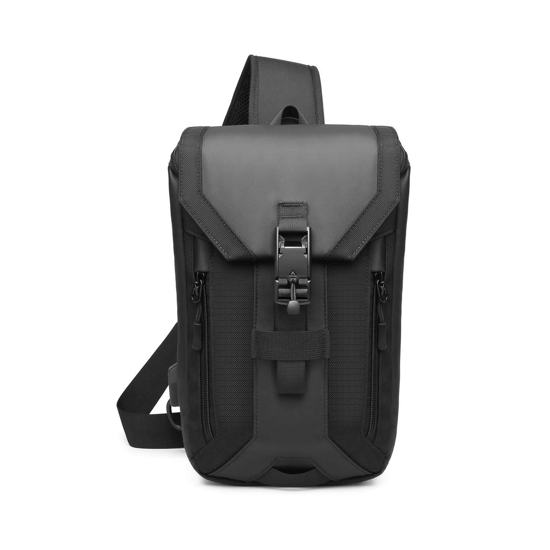 FANDARE Anti-theft Brusttasche Sling Bag mit USB Schultertasche Herren Grosse Kapazität Crossover Ba