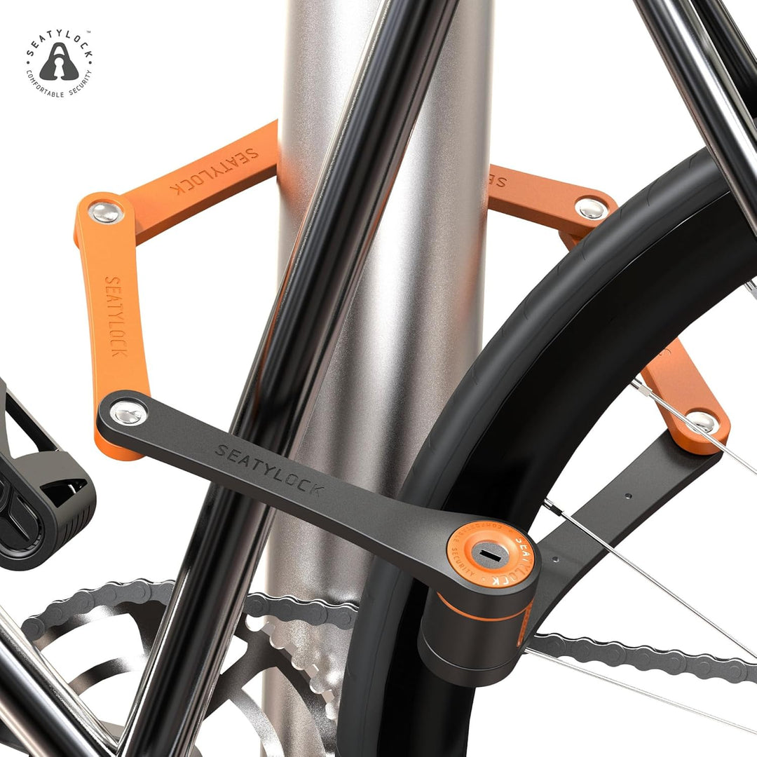 FoldyLock Compact Fahrrad Faltschloss – Patentiertes Testsieger Fahrradschloss mit Schlüssel und Hal