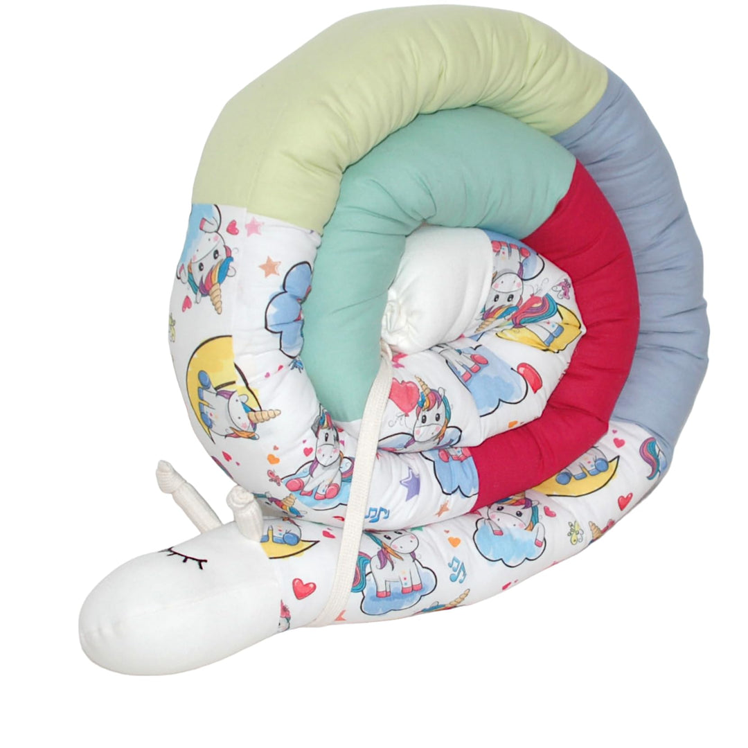 Bettschnecke/Bettschlange XXL(Motiv Einhorn 2) Länge 250cm** Seitenschläferkissen, Stillkissen, Einh