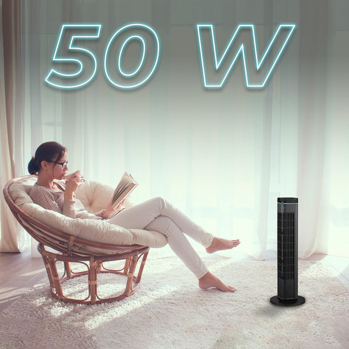 Cecotec Turmventilator EnergySilence 690 Skyline, 50 W DC Motor, Durchmesser 73 cm, 3 Geschwindigkei
