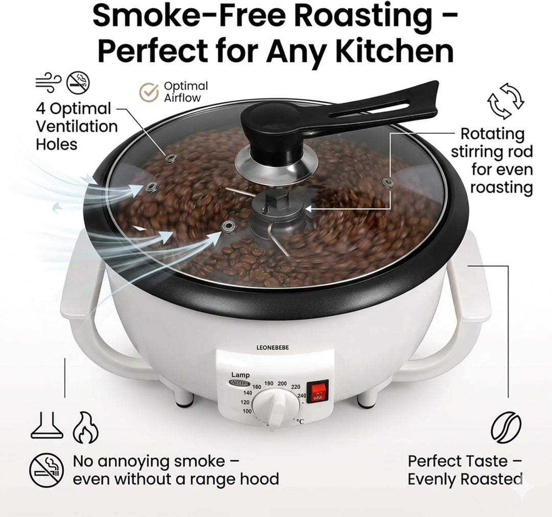 Home Kaffeeröster, Haushalt Elektrischer Kaffeebohne Baker Nuss Erdnuss Cashew Kastanien Röstmaschin