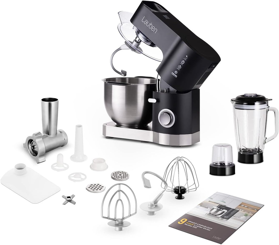 Küchenmaschine Lauben Kitchen Machine 1200BC mit Kupfermotor und Ganzmetall-Getriebe, 1200W, Mixer a