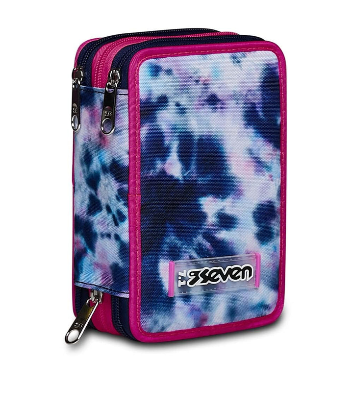 Seven Federmäppchen, Mäppchen, mehrfarbig, Federtasche für Schreibwaren, Etui komplett mit Bleistift