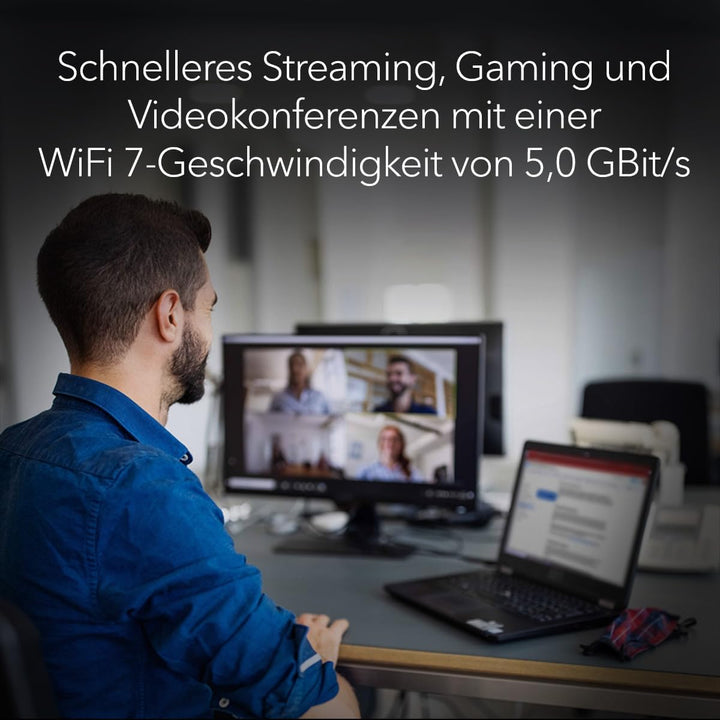 NETGEAR Nighthawk WiFi 7 USB 3.0-Adapter (A8500) – BE5000 Tri-Band Wireless Gigabit Speed (bis zu 5